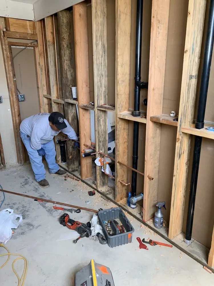 Commercial rough-in plumbing for Water Heater Replacement in Brentwood